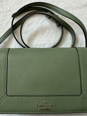 kate spade Olive Green Pebbled Leather Crossbody